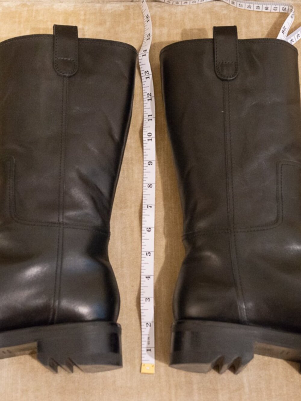 Tamara Mellon Easy Rider Black Mid Calf Boots Size 38.5 - Picture 2 of 7